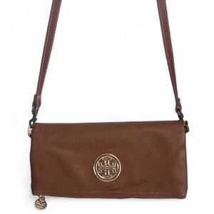 Tory Burch | Brown Leather Fold over Crossbody Bag